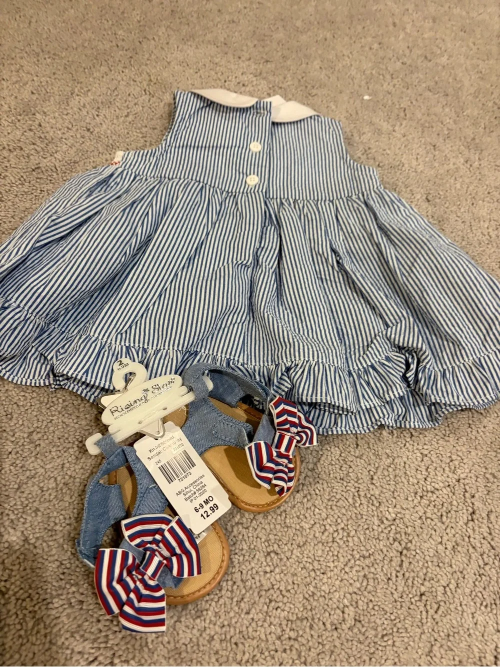Adorable Smocked Summer Dress & matching sandals NWT